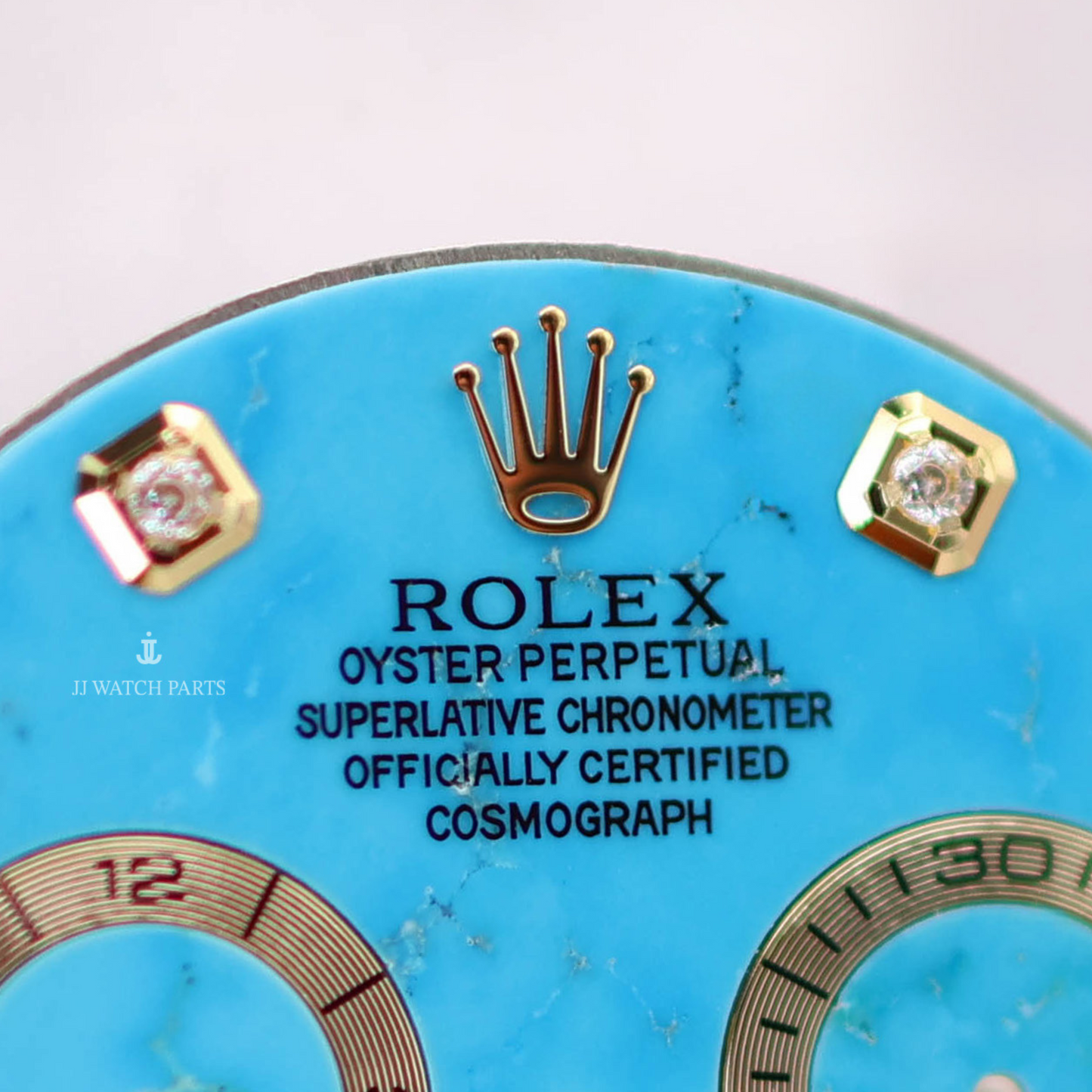 Custom Rolex Daytona 116508 Blue Turquoise Stone Dial with Diamonds 40mm - Cal 4130