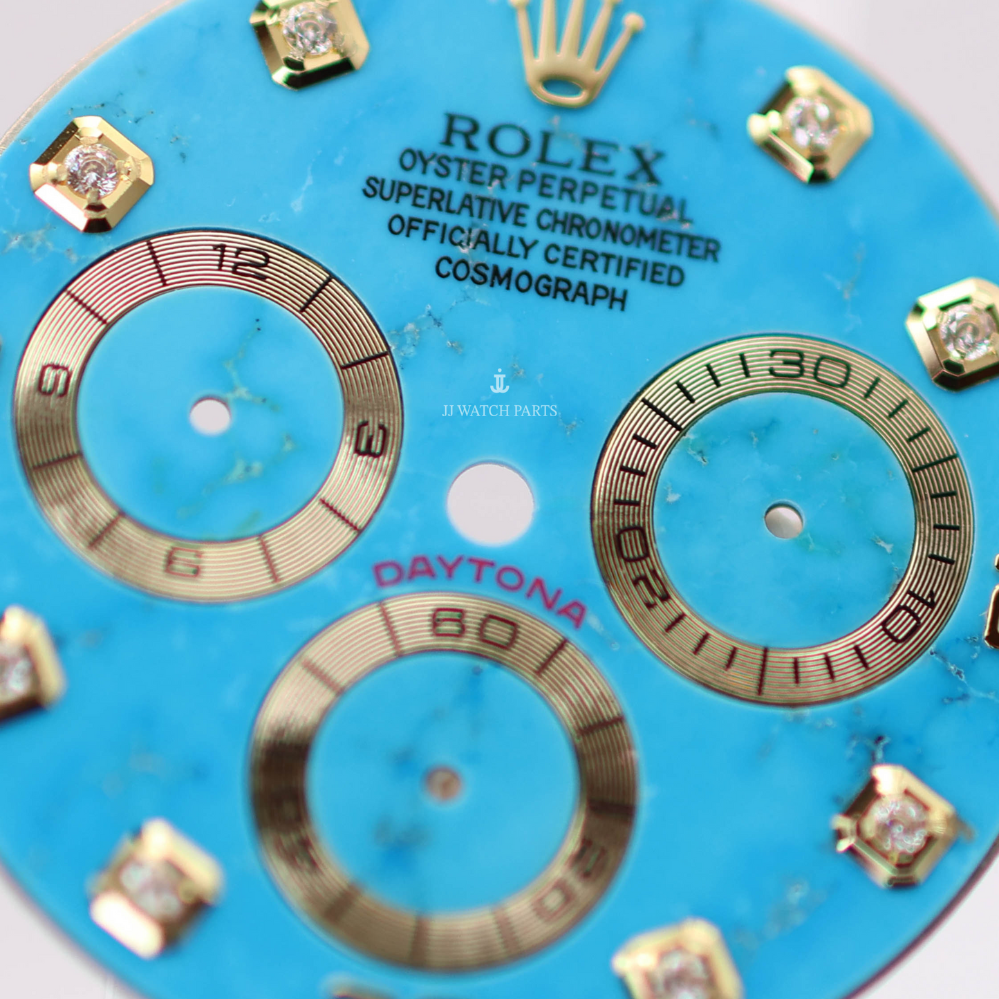 Custom Rolex Daytona 116508 Blue Turquoise Stone Dial with Diamonds 40mm - Cal 4130