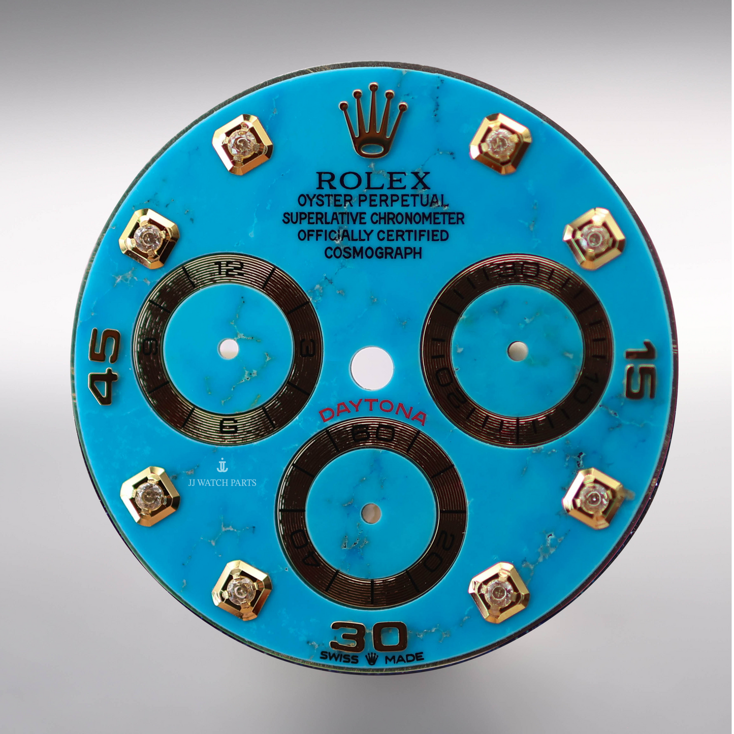 Custom Rolex Daytona 116508 Blue Turquoise Stone Dial with Diamonds 40mm - Cal 4130