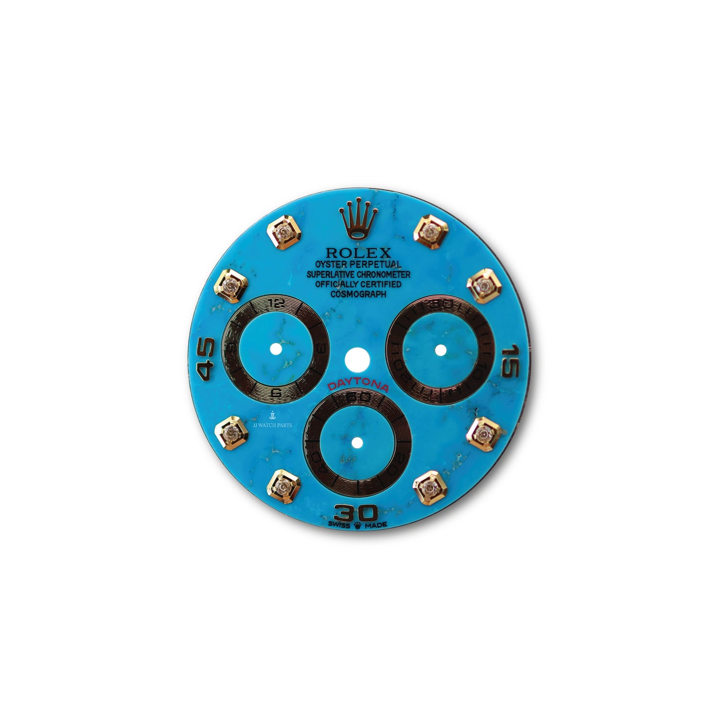 Custom Rolex Daytona 116508 Blue Turquoise Stone Dial with Diamonds 40mm - Cal 4130