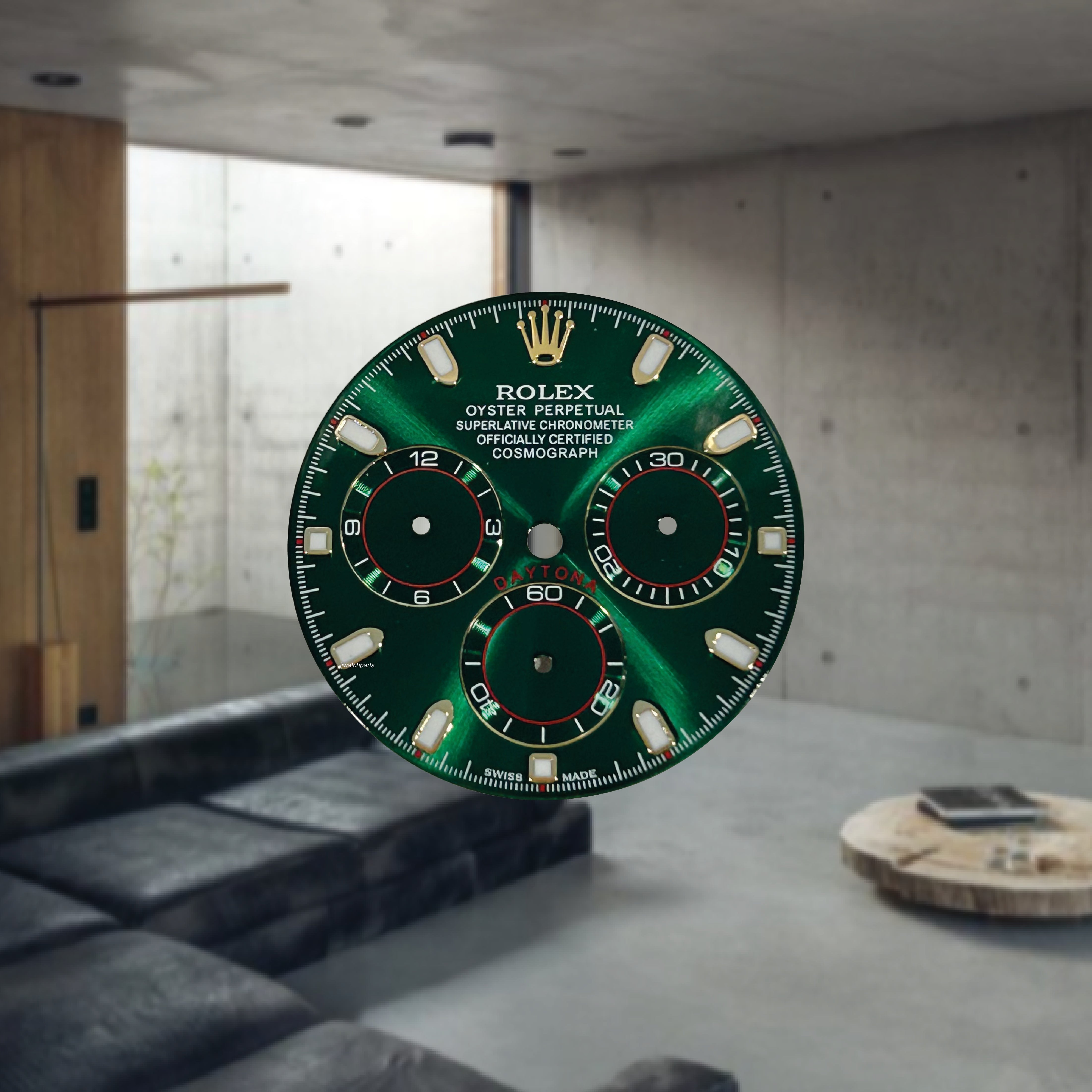 Custom Rolex Daytona 116508 JM Green Dial 40mm - Cal 4130 – jjwatchparts