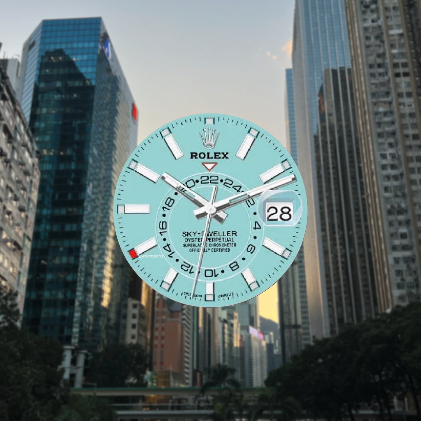 Custom Rolex Sky-Dweller Tiffany Blue Dial (without Hands)
