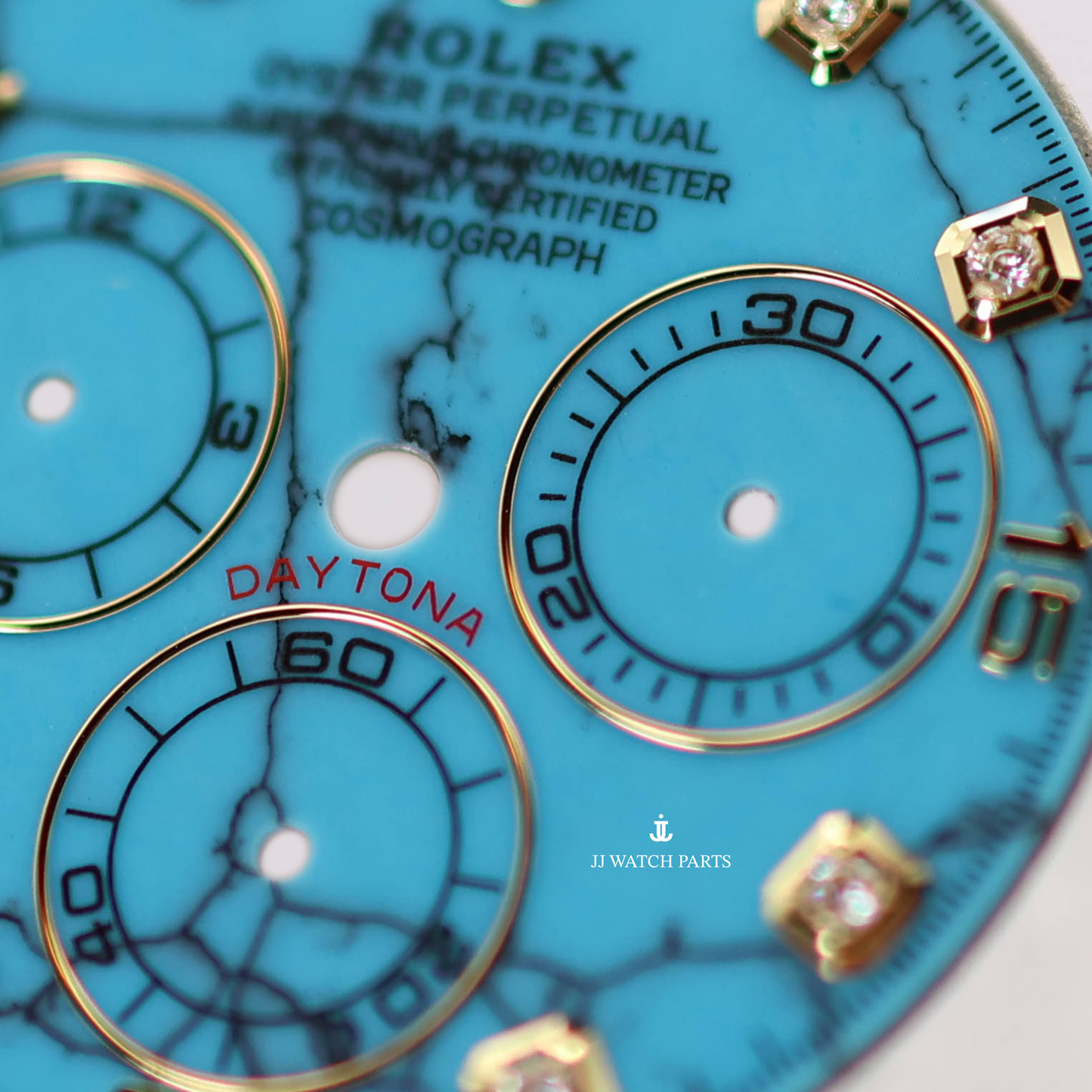 Custom Rolex Daytona 116508 Blue Turquoise Dial with Diamonds 40mm - Cal 4130